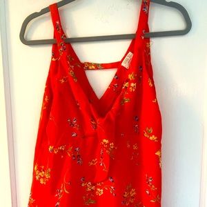 Floral Keyhole Tank Top